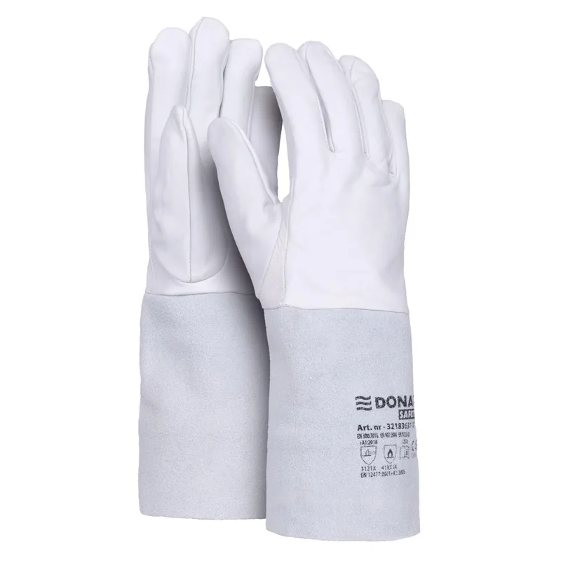 DONAU SAFETY Guante de Soldador TIG de Piel de Cabra, Talla 11