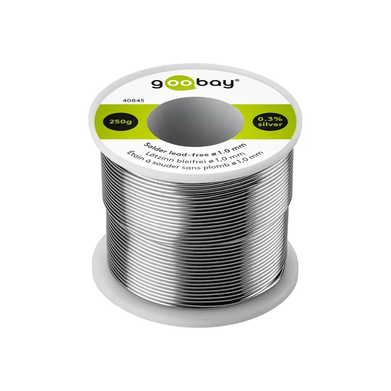 Goobay 40845 Estaño para soldar sin plomo 1 mm 250 g