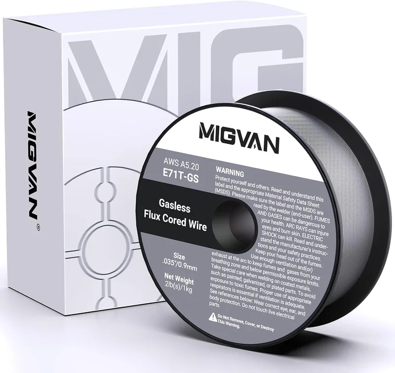 MIGVAN E71T-GS, hilo tubular sin gas de 0,9 mm (1 kg)
