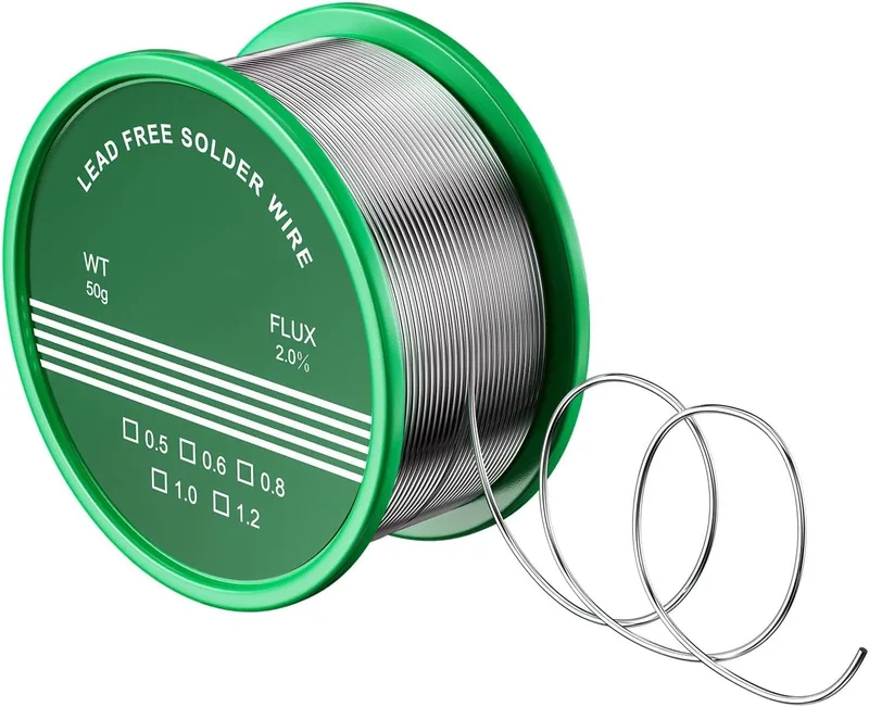 Aevorine Estaño para soldar sin plomo 0,8 mm, 50 g con núcleo de colofonia