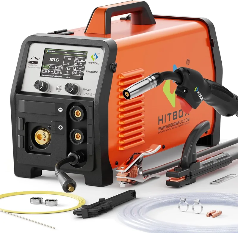 HITBOX HIM250DPP – Soldadora multiproceso 7 en 1 con doble pulso
